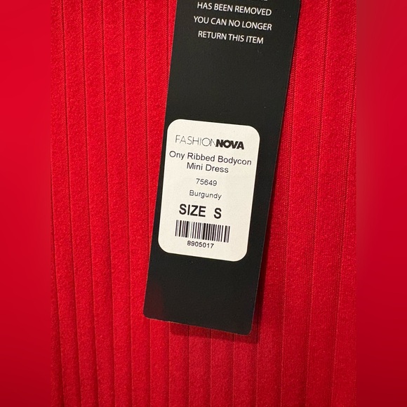 Fashion Nova Soft Vibrant Red Long Sleeve Dress - Picture 3 of 4